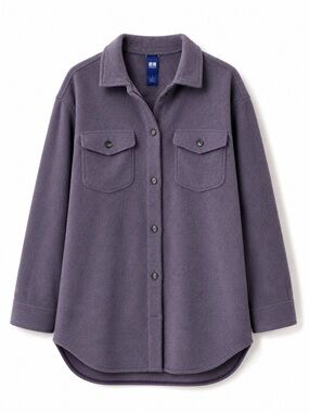 Kit and Ace Plush Shacket in Lavender